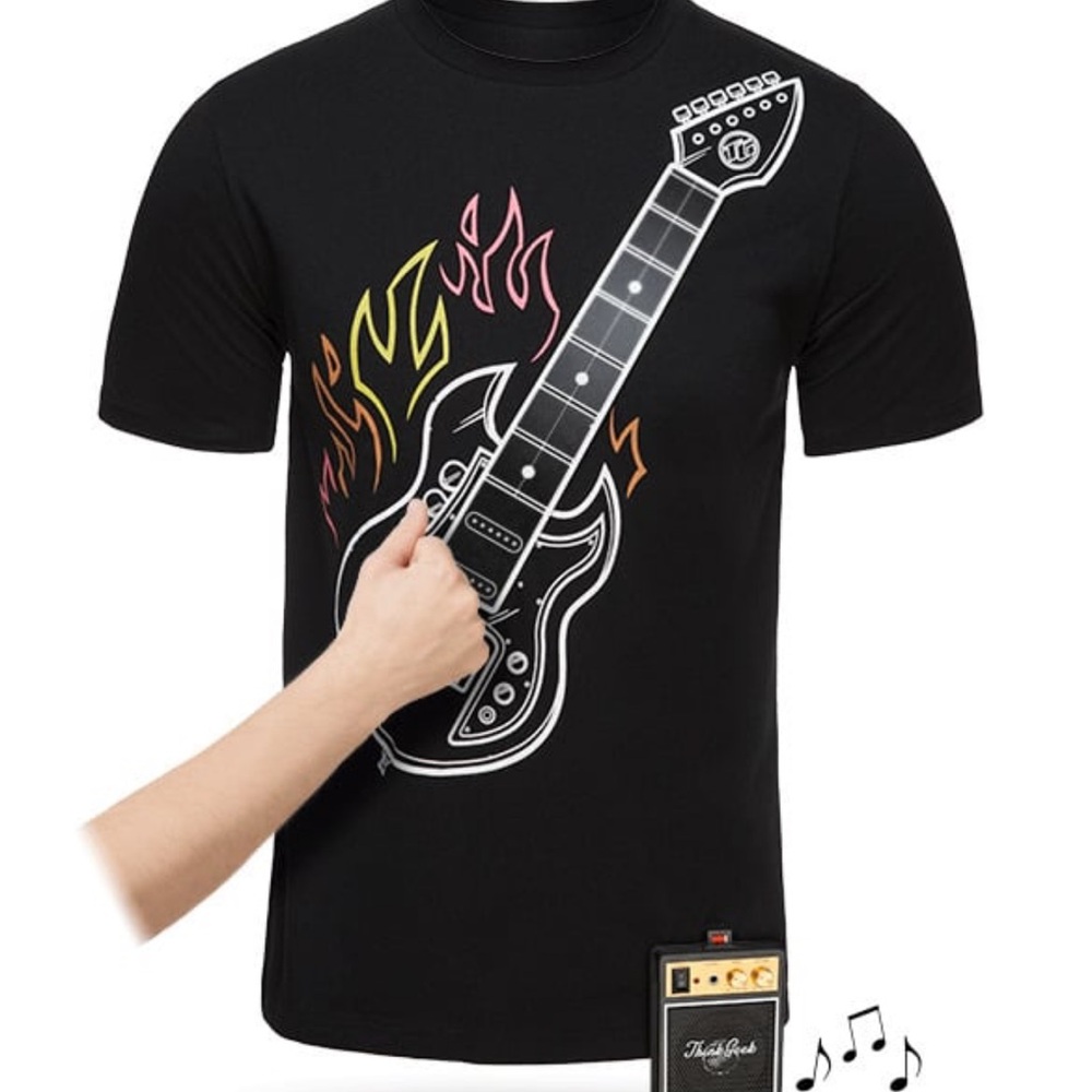 Real Playable Electric Guitar Shirt NWT Size M Medium